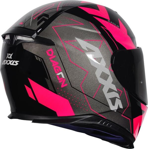 Imagem de Capacete Axxis Eagle Diagon Gloss - Preto/Rosa