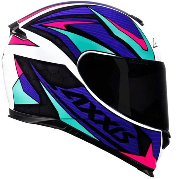 Imagem de Capacete Axxis Eagle Power Branco Roxo Tifany