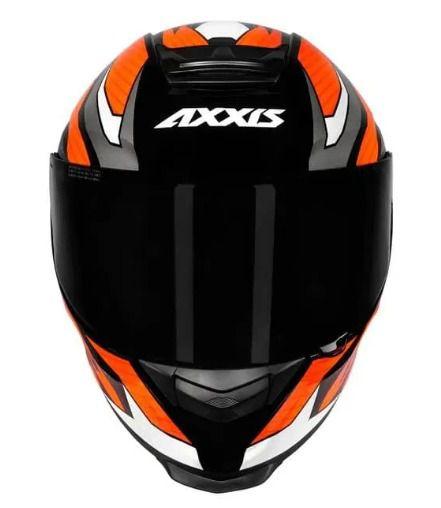 Imagem de Capacete Axxis Eagle Power Gloss - Preto/Laranja/Cinza - 58 (M)