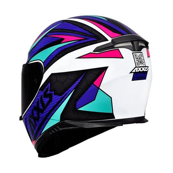 Imagem de Capacete Axxis Eagle Power Gloss White Purple Tifany