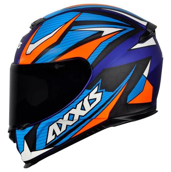 Imagem de Capacete Axxis Eagle Power Matte - Azul/Laranja