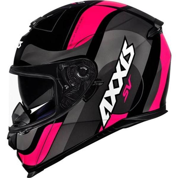 Imagem de Capacete Axxis Eagle Smart Preto/Cinza/Rosa Brilho