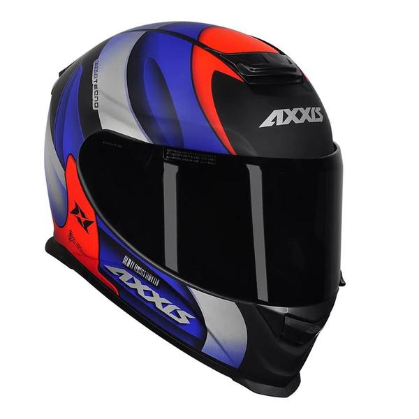 Imagem de Capacete Axxis Eagle Tecno Matt Black Red Blue