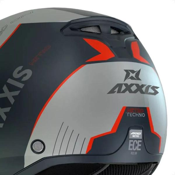 Imagem de Capacete Axxis Importado Espanha Original Aberto Metro S TECHNO B2 Cinza