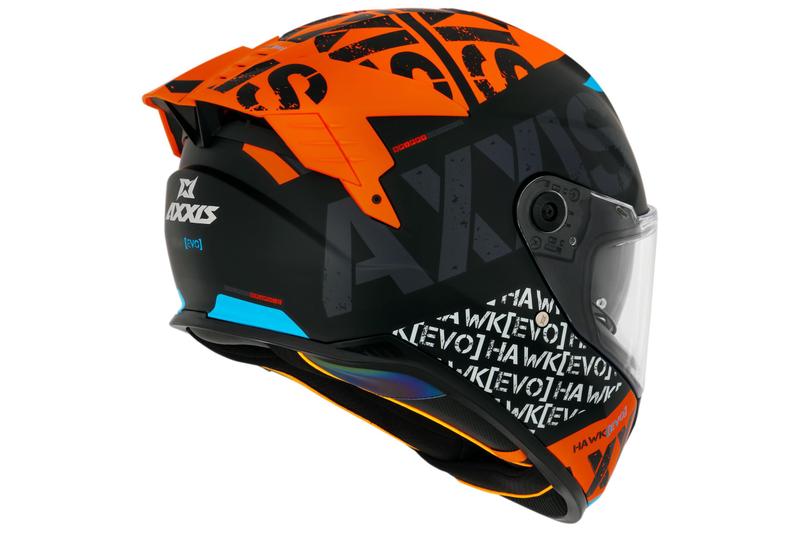 Imagem de Capacete Axxis Importado Espanha Original Hawk Evo Sv SPIFFY preto Laranja fosco