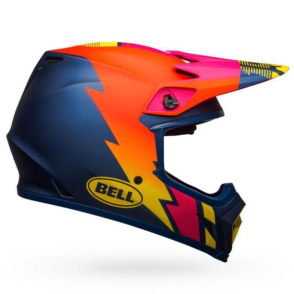 Imagem de Capacete Bell MX 9 MIPS Strike Matte Azul/Laranja/Pink