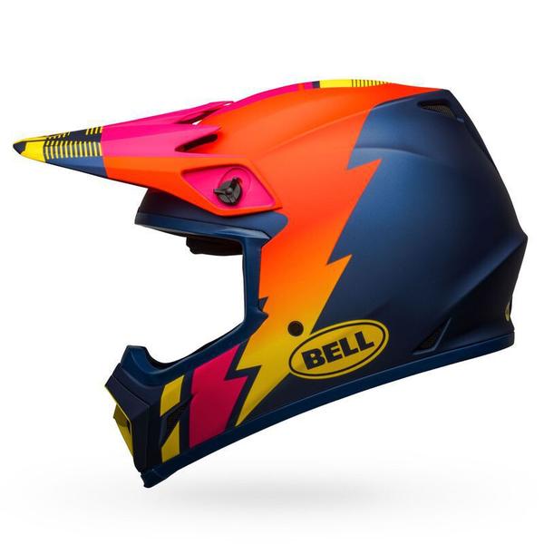 Imagem de Capacete Bell MX 9 MIPS Strike Matte Azul/Laranja/Pink