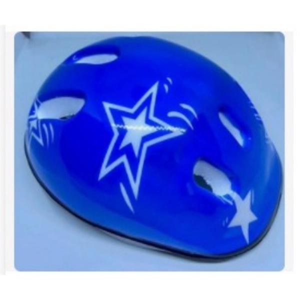 Imagem de Capacete Bicicleta Patinete Skate Infantil Estrela - Azul