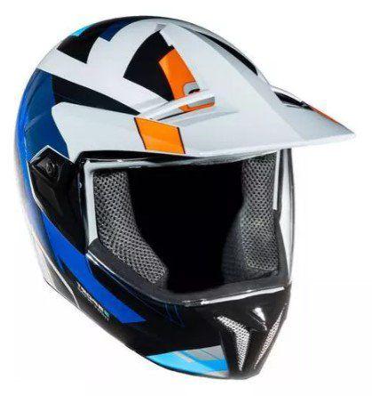 Imagem de Capacete Bieffe 3 Sport Com Viseira Cristal 30th React Azul