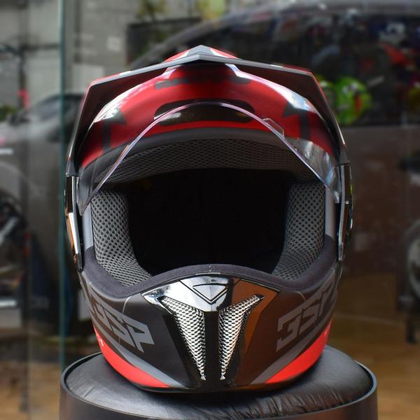 Imagem de Capacete Bieffe 3 Sport Hills Cinza Vermelho Fosco Moto Pala