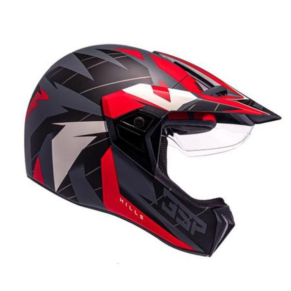 Imagem de Capacete Bieffe 3 Sport - Hills Grafite/Preto brilhante/Vermelho