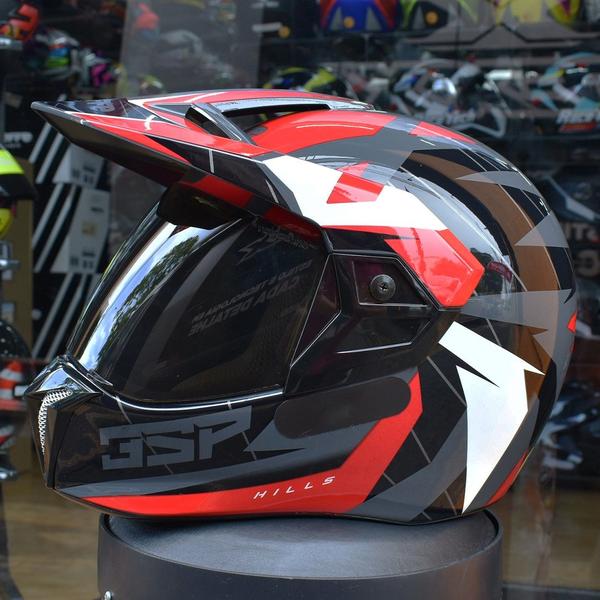 Imagem de Capacete Bieffe 3 Sport Hills Vermelho Brilho Moto + Viseira