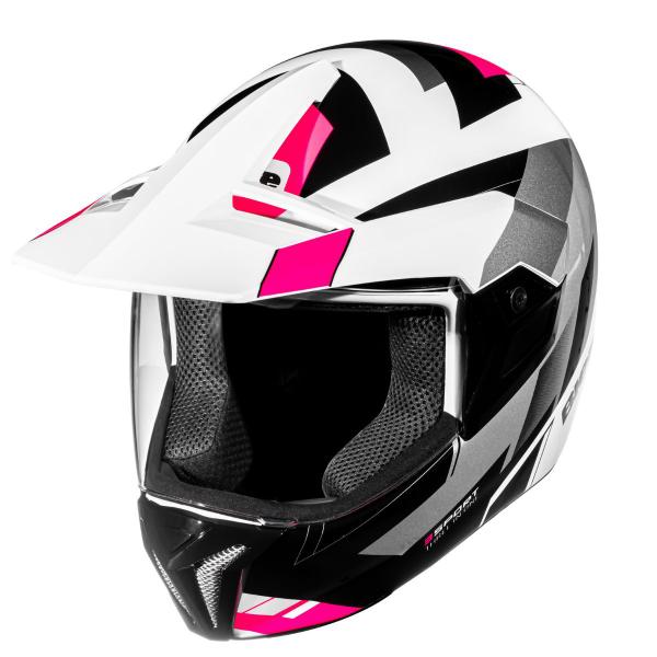 Imagem de Capacete Bieffe 3 Sport React Branco e Pink