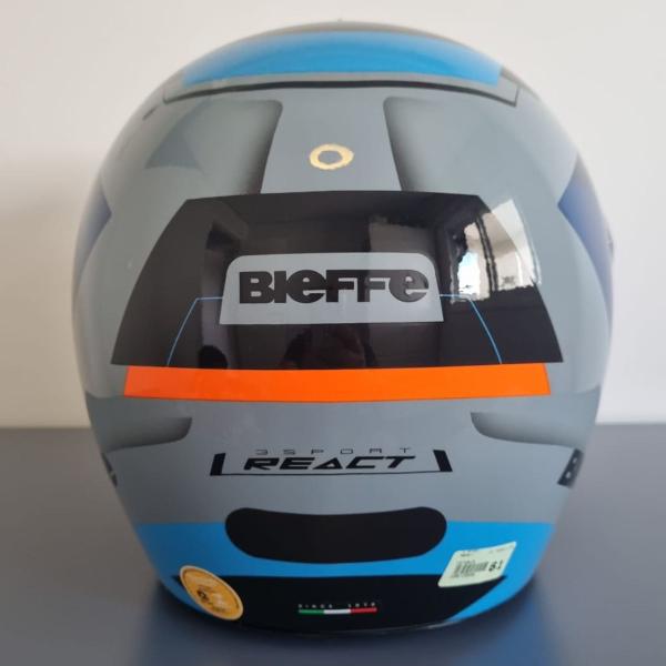 Imagem de Capacete Bieffe 3 Sport React Cinza Moon Lar + Viseira Azul