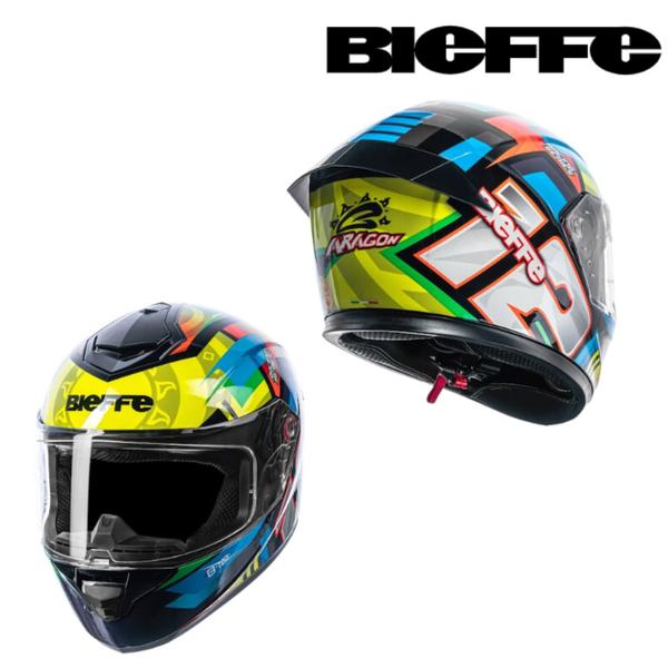 Imagem de Capacete bieffe b-12 aragon preto colorido 56