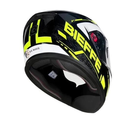 Imagem de Capacete bieffe b-12 naked preto/amarelo 60