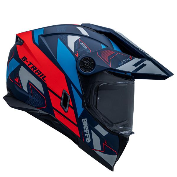 Imagem de Capacete Bieffe B-Trail Conquest Azul Fosco C/ Óculos Solar