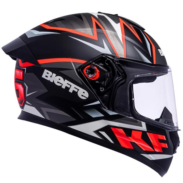 Imagem de Capacete Bieffe B12 Kf Preto + Viseira Espelhada Aerofolio