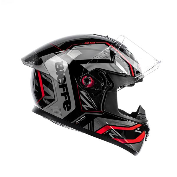 Imagem de Capacete Bieffe B12 Phanton Preto Vermelho 56