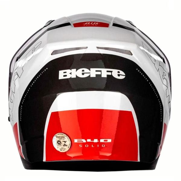 Imagem de Capacete Bieffe B40 Solid Com Viseira Solar Branco Pérola Vermelho 60