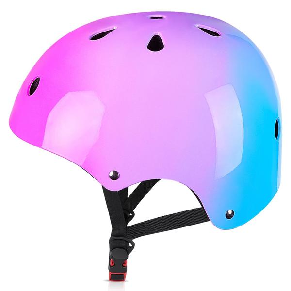 Imagem de Capacete Bienbee Kids Bike Skate para criança roxo-azul