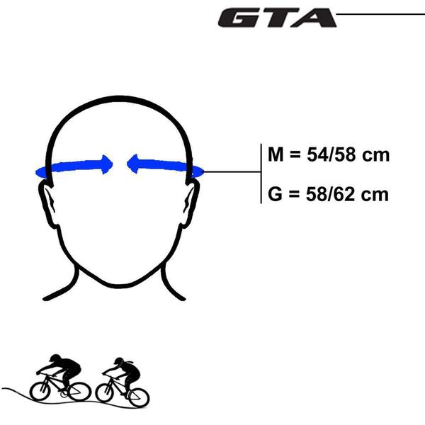 Imagem de Capacete Bike Ciclismo com Sinalizador Led - GTA