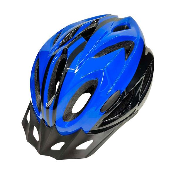 Imagem de Capacete Bike Ciclismo Mtb Com Sinalizador De Led + Óculos Esporte + Par De Luvas