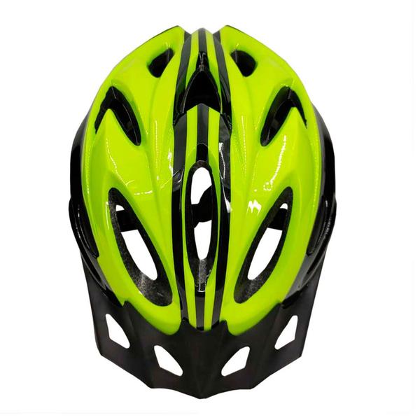 Imagem de Capacete Bike Ciclismo Mtb Com Sinalizador De Led + Óculos Esporte + Par De Luvas