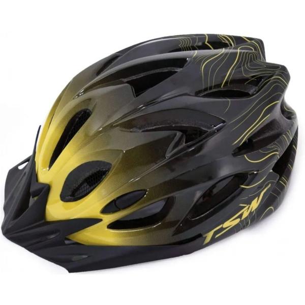 Imagem de Capacete Bike Tsw Ciclismo Mtb Com Sinalizador De Led Leve E Resistente + Óculos Esporte