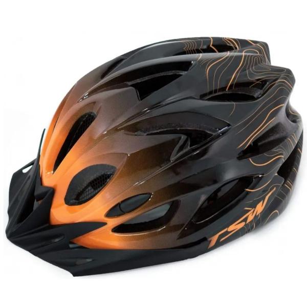 Imagem de Capacete Bike Tsw Ciclismo Mtb + Garrafa Térmica + Suporte + Sinalizador + Par De Luvas