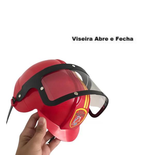 Imagem de Capacete Bombeiro Esquadrão C/ Viseira Infantil - Pica Pau