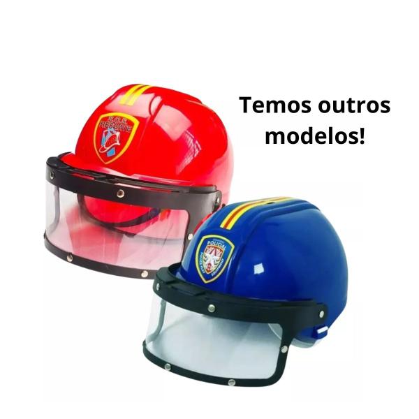 Imagem de Capacete Bombeiro Esquadrão C/ Viseira Infantil - Pica Pau