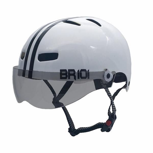 Imagem de Capacete Br 101 Urbano Profissional Branco Vision Fume P