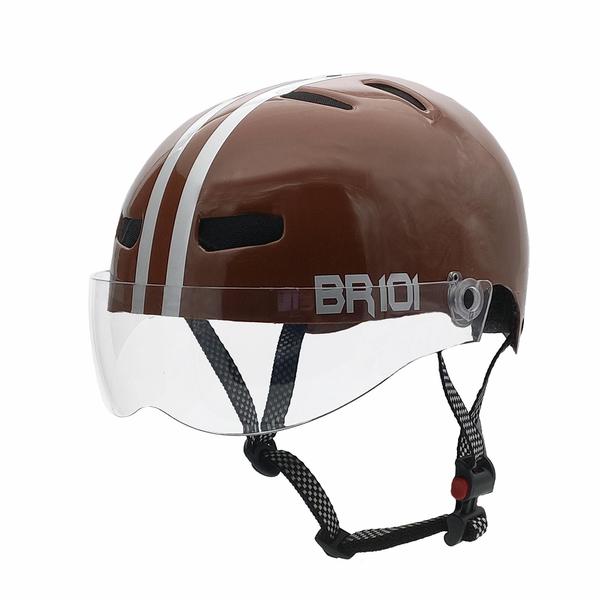 Imagem de Capacete Br 101 Urbano Profissional Marrom Vision Cristal G