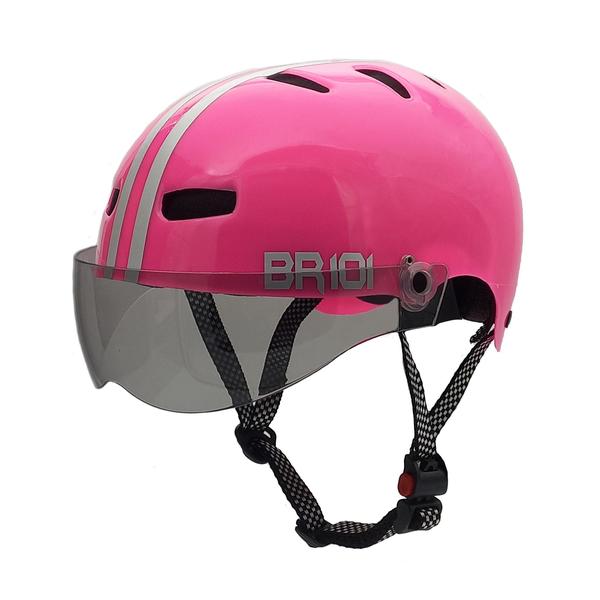 Imagem de Capacete Br 101 Urbano Profissional Rosa Vision Fume Pp