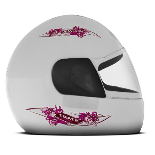 Imagem de Capacete Branco Moto Fechado Mixs Start For Girls Pro Tork Tam.58