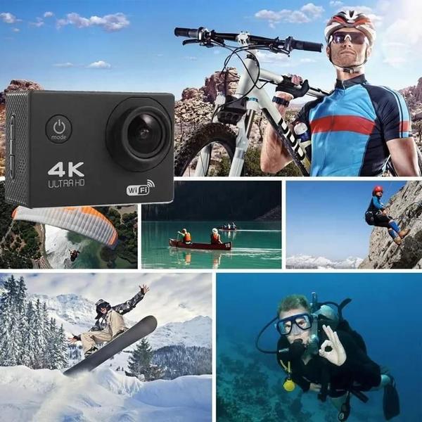 Capacete Cam Ultra Ação 1080p Preto Sports Esportiva Esporte Camera D'água Gocam - ZONNE Imagem de Capacete Cam Ultra Ação 1080p Preto Sports Esportiva Esporte Camera D'água Gocam