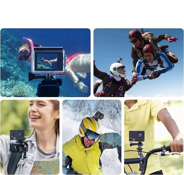 Capacete Cam Ultra Ação 1080p Preto Sports Esportiva Esporte Camera D'água Gocam - ZONNE Imagem de Capacete Cam Ultra Ação 1080p Preto Sports Esportiva Esporte Camera D'água Gocam