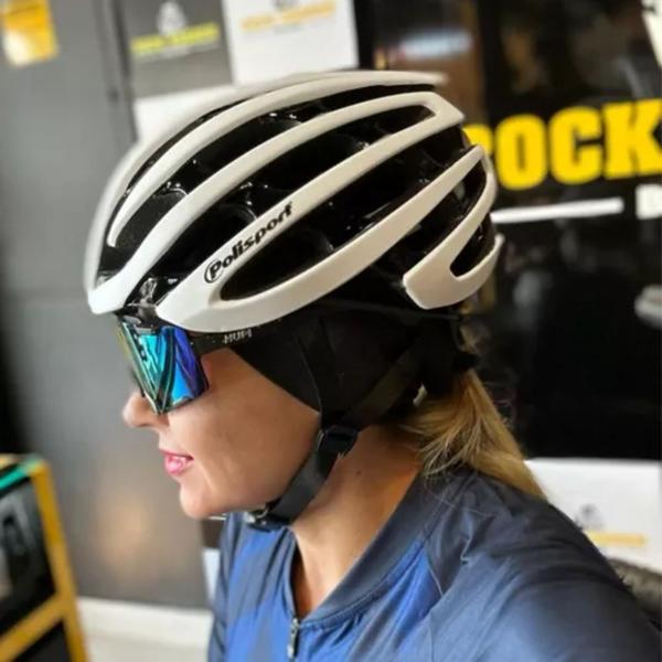 Imagem de Capacete Ciclismo Bike MTB Bicicleta Speed Polisport Light Road Branco Masculino Feminino  G/L