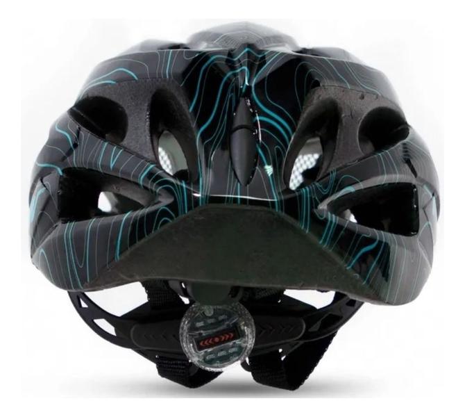 Imagem de Capacete Ciclismo Bike Mtb + Pisca + Óculos + Par De Luvas