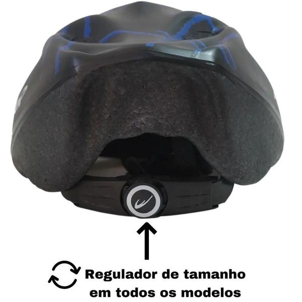 Imagem de Capacete Ciclismo Bike Mtb Ptk Ajustável + Par De Sinalizador