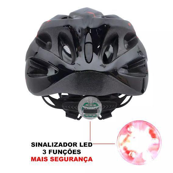 Imagem de Capacete Ciclismo Bike Tsw Raptor C/ Sinalização Traseira