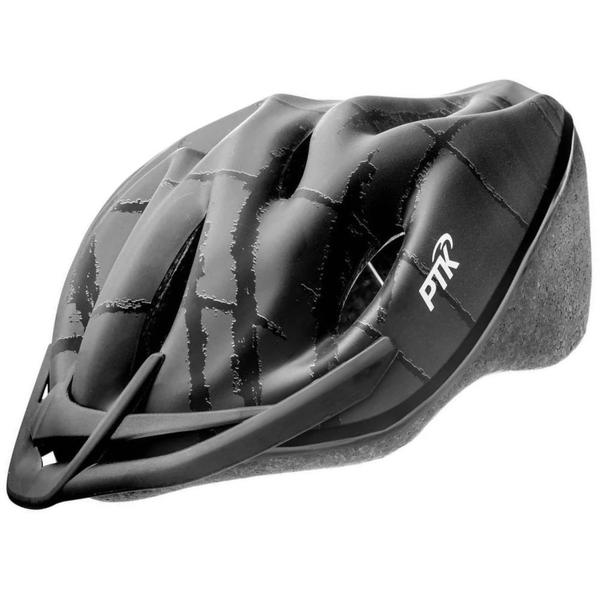 Imagem de Capacete Ciclismo Feminino Masculino Bike Ptk Ajustável Com Viseira + Par de Luvas