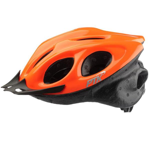 Imagem de  Capacete Ciclismo Flash Óculos Garrafa Mochila Hidratação Laranja