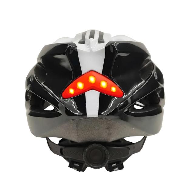 Imagem de Capacete Ciclismo Mtb Com Led Viseira Removível Branco Preto Deko