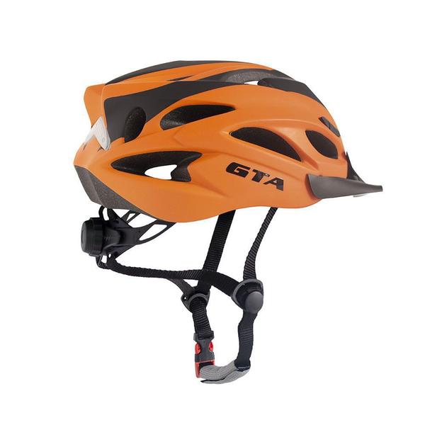 Imagem de Capacete Ciclismo MTB GTA NX INMOLD Com Led Preto Laranja Tamanho: G 58-62