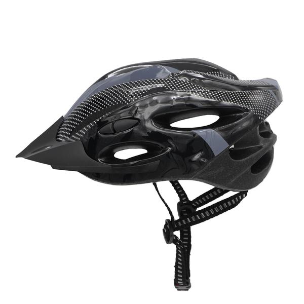 Imagem de Capacete Ciclismo Speed Preto/Cinza Sinalizador Led Traseiro