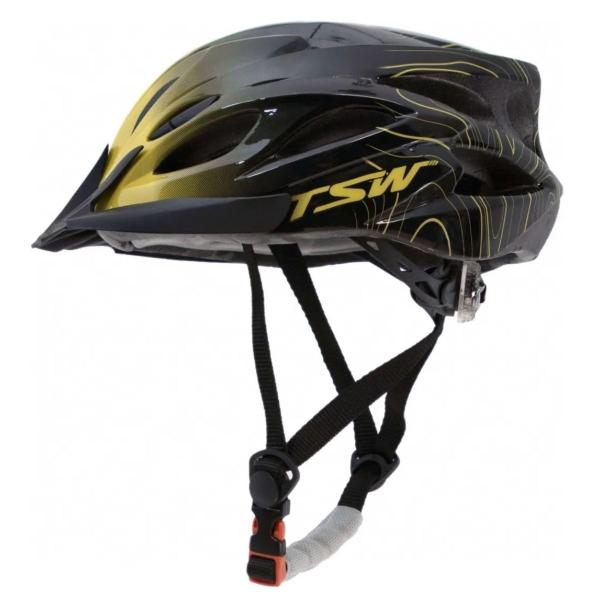 Imagem de Capacete Ciclismo Tsw Bike Mtb Com Sinalizador De Led + Óculos Esporte + Par De Luvas