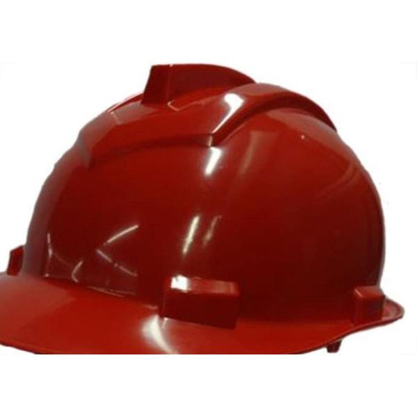 Imagem de Capacete Com Carneira Ledan Plastico Vermelho 2534