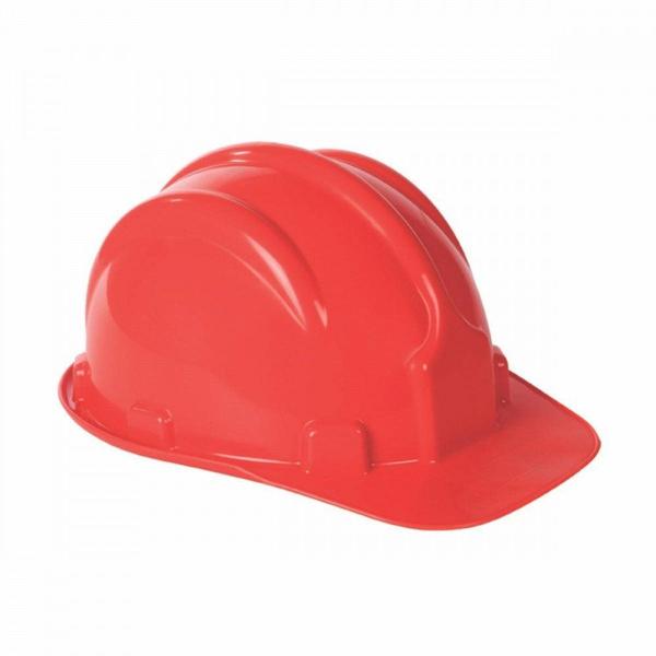 Imagem de Capacete Com Carneira Plastcor Plastico Vermelho